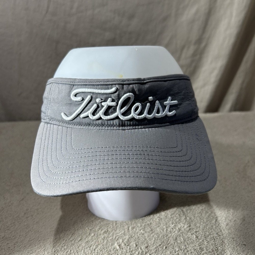 Titleist Tour Performance Golf Visor Gray Pro V1 FootJoy FJ Adjustable Hat